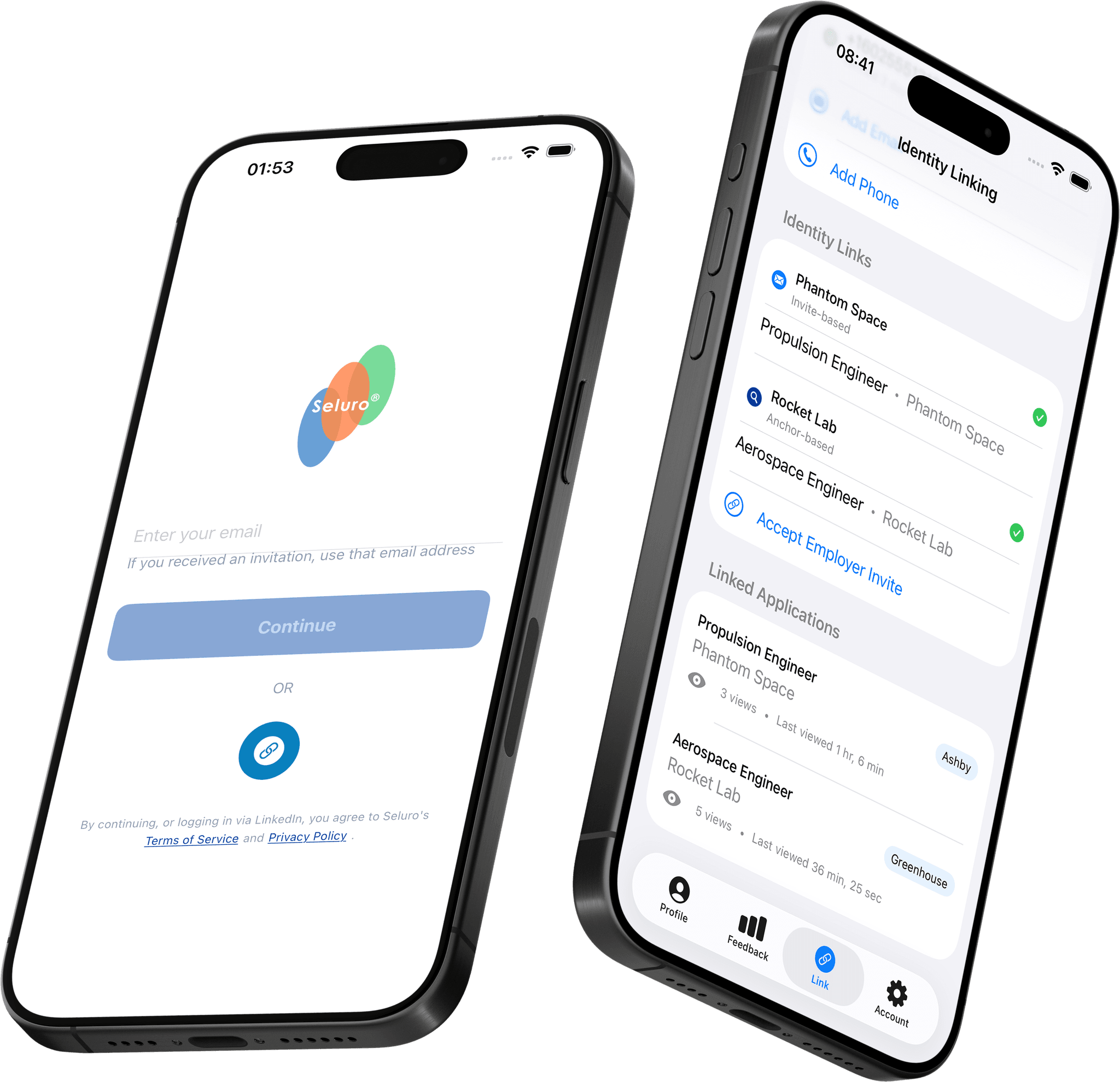 Seluro mobile screens